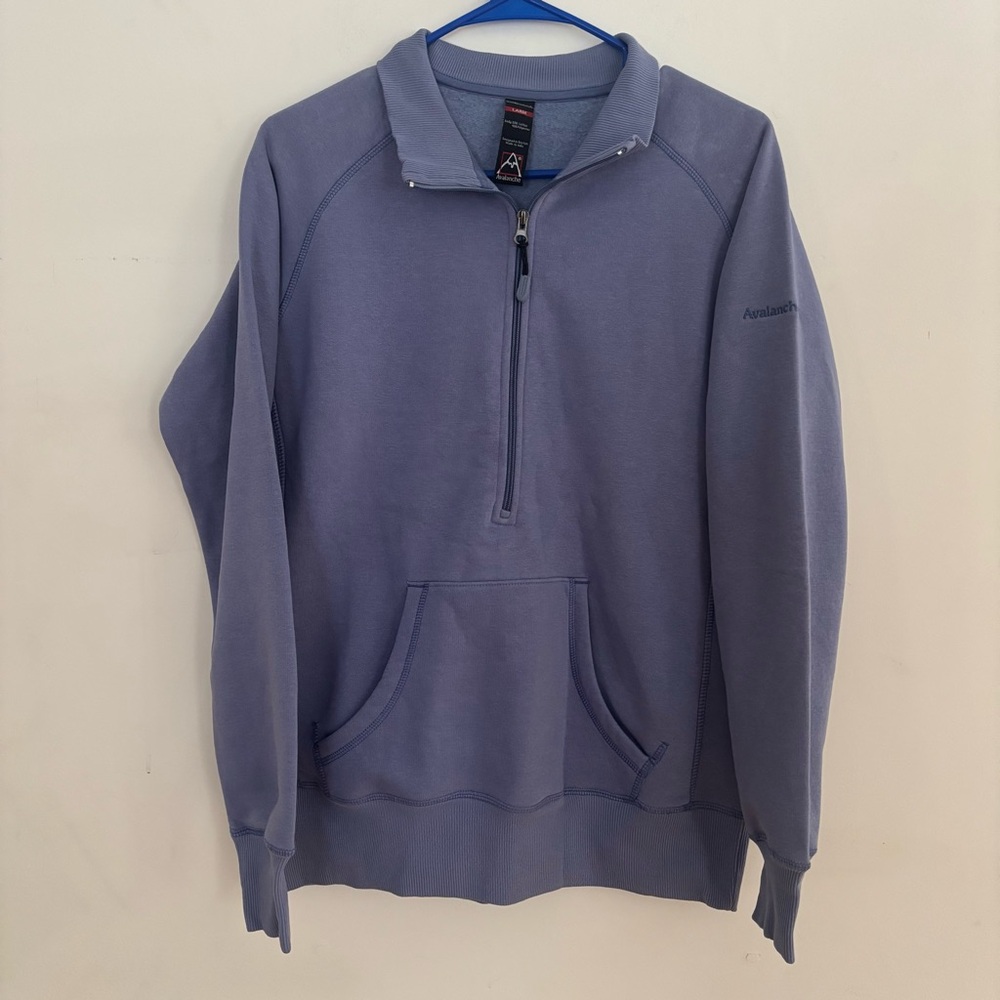 Avalanche Men’s Large Quarter Zip Sweatshirt Blue Pullover